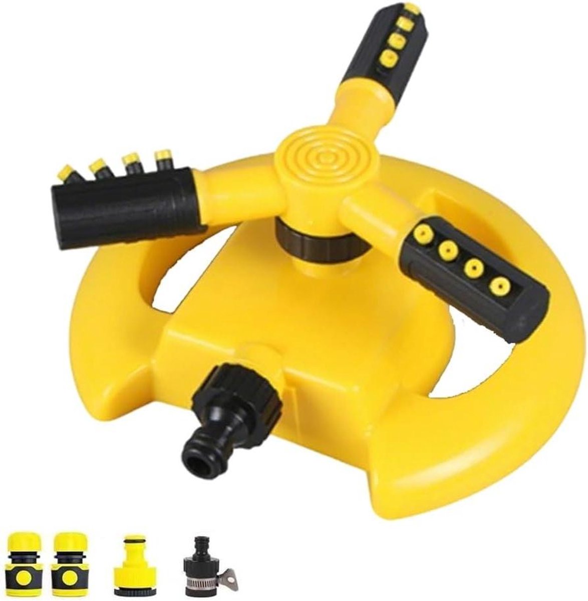 Tuinsproeier - Gazon sproeisysteem - Planten water geven - 360 graden rotatie - 20 vierkante meter - Geel