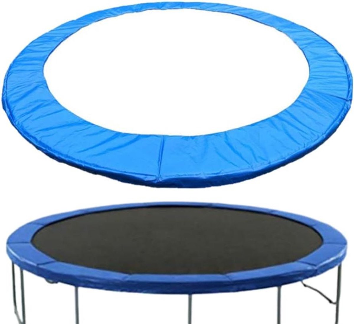 Trampoline Randafdekking - Veerafdekking Veiligheidsmat - Trampoline Veiligheid - Extra Dik Scheurvast - 244 cm - Blauw
