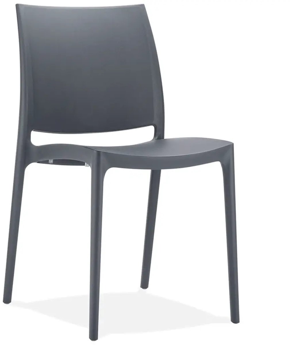 Légia Home ENZO - Eetkamerstoel - Scandinavisch Design - Stapelbaar - Donkergrijs