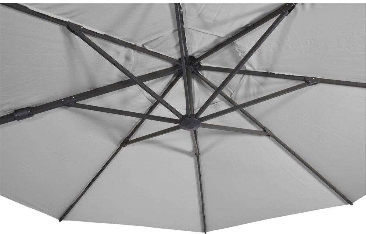 Lesli Living - Push-up parasol VirgoFlex - Grijs - Ø350cm