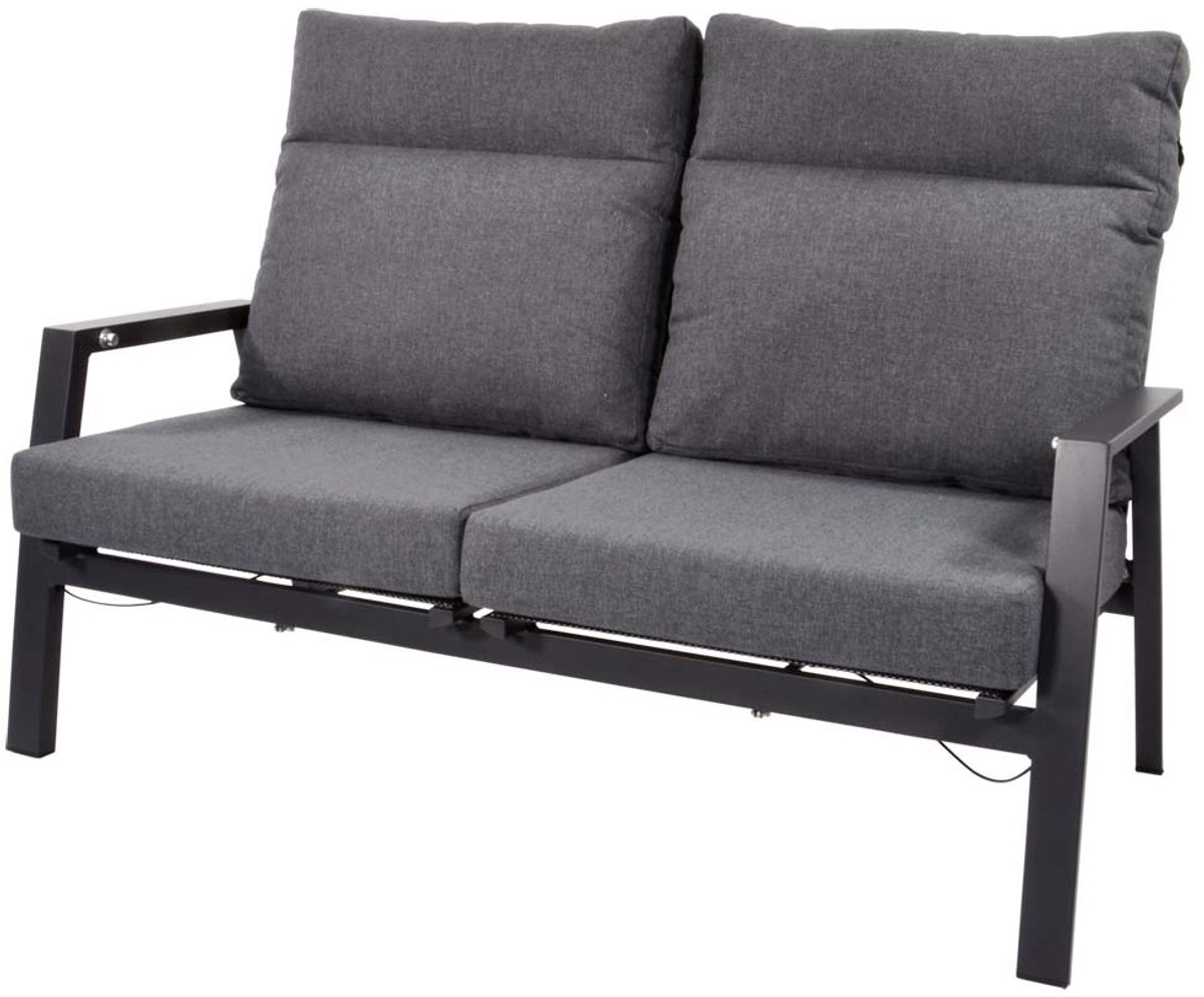 Lesli Living - Loveseat Ohio - Grijs - 152x81x98cm