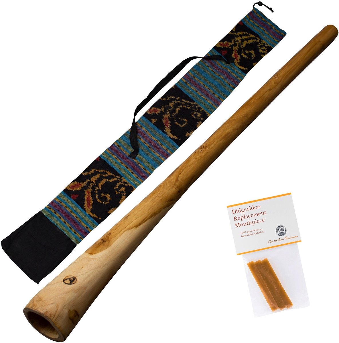 Houten Didgeridoo 130cm – Inclusief Cursus en Ikat Draagtas