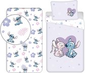 Lilo & Stitch Dekbedset - Dekbedovertrek - Hoeslaken - Kussensloop - Blauw