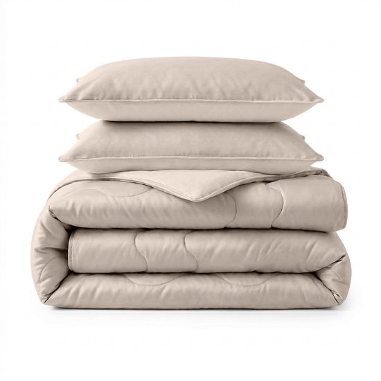 Sleeptime Verkoelend Dekbed zonder Overtrek - Wasbaar Dekbed - Inclusief Slopen - 200x200 - Taupe