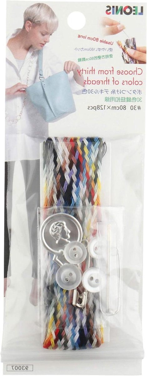 Naaiset - Naaidraad Set - Reparaties Uitvoeren - Extra Sterke Draden - 30 Kleuren - Multicolor