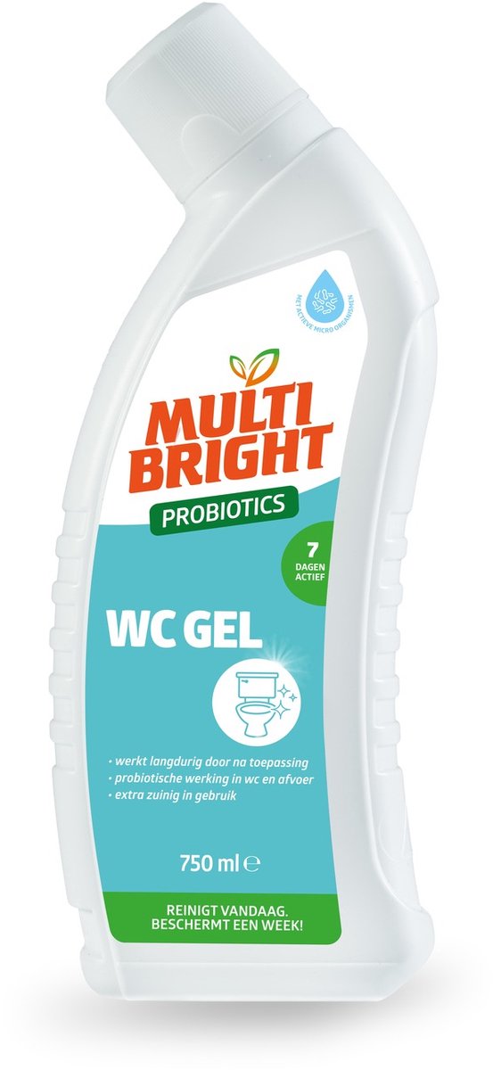 Multibright probiotische Wc gel 750 ml - losse fles - 1 stuk
