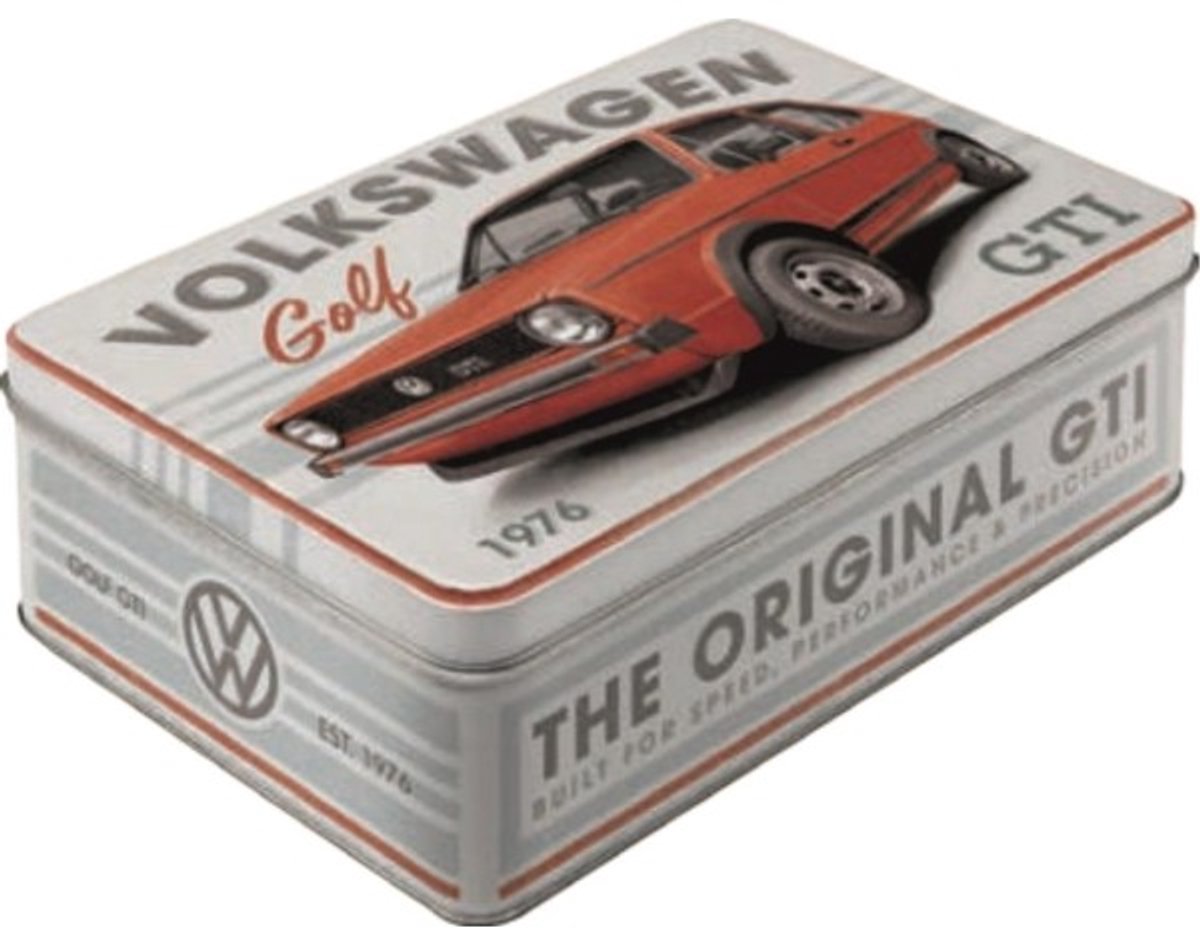 Bewaarblik Tin Box Flat - Volkswagen VW Golf - GTI 1976