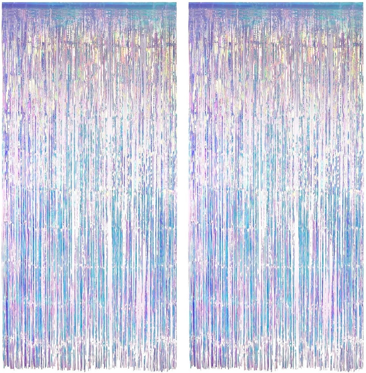 Gordijn met pailletten - Franje gordijn metallic - Feestdecoratie achtergrond - Herbruikbaar glinsterend design - 100 x 200 cm - Symfonie