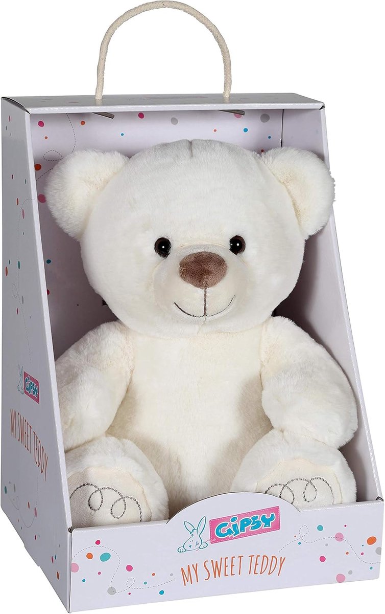 Knuffelbeer Teddy - Pluche beer - Babykamer decoratie - Zachte polyester vulling - 33 cm - Multicolor
