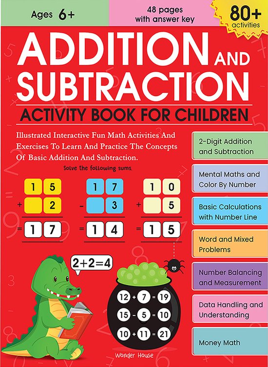 Addition and Subtraction Activity Book for Children