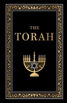 De 'THE TORAH' editie met een gouden en zilveren versierde rand, een gouden menora en Davidsster.