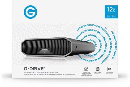 G-DRIVE® 12TB External Desktop Hard Drive, 7200RPM Ultrastar® Hard Drive Enterprise-Class, USB-C™ (10Gbps), tot 260MB/s, Mac-Ready — afbeelding 4