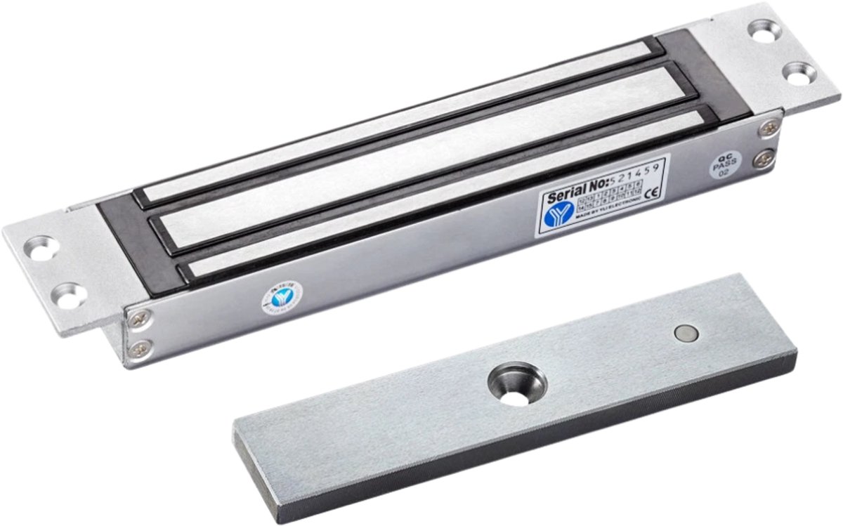 YLI YM-280M Elektromagnetisch slot inbouw kleefmagneet 280KG 12/24VDC fail safe