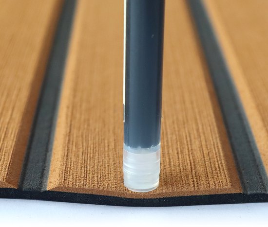 TeakFoamShop – Tapis de bateau en mousse de teck EVA Pro Series – Revêtements de sol autocollant Premium Bateaux – 240 x 60 cm – Marron clair avec lignes noires – Durable et Luxe , antidérapant