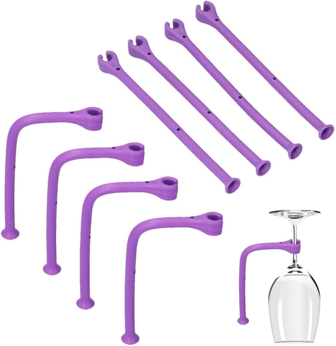 Vaatwasser Wijnglashouder - Glaswerk Houder - Vaatwasser Bescherming - Flexibel Siliconen Materiaal - 17cm Lengte