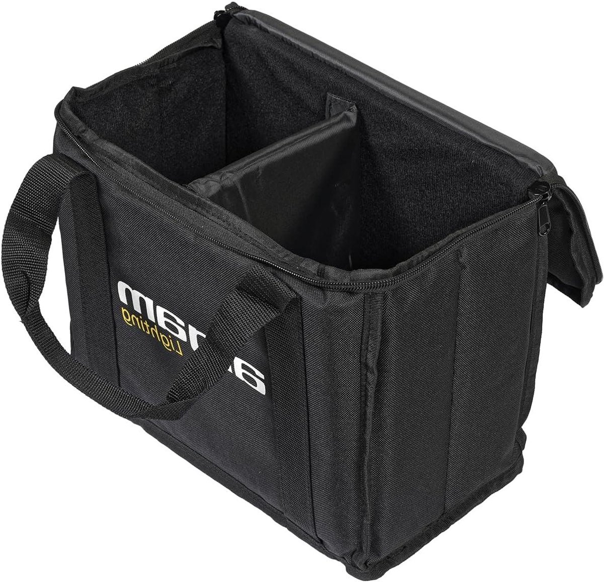 Draagtas - Opbergtas - Lichtapparatuur - Gewatteerde bekleding - 32x17x25 cm - Zwart