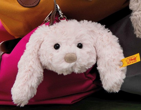 Pluche Haas Hanger - Knuffel Dierenhanger - Tas Accessoire - Handgemaakt Uniek - 7 cm - Roze — afbeelding 4