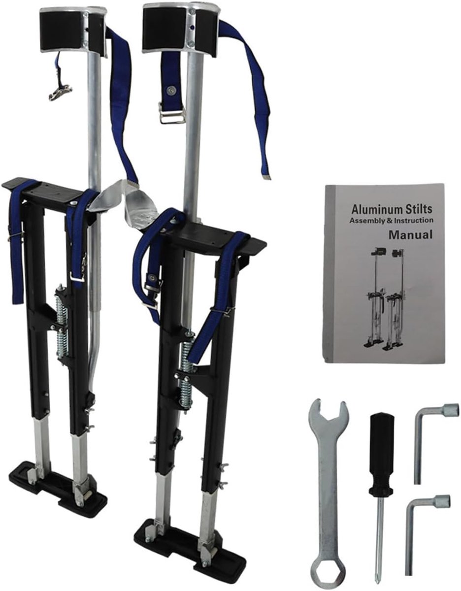 Gipsplaat Stelten - Verstelbare Werkkrukken - Klus Klussen - Lichtgewicht Aluminium - 36-48 Inch - Zwart