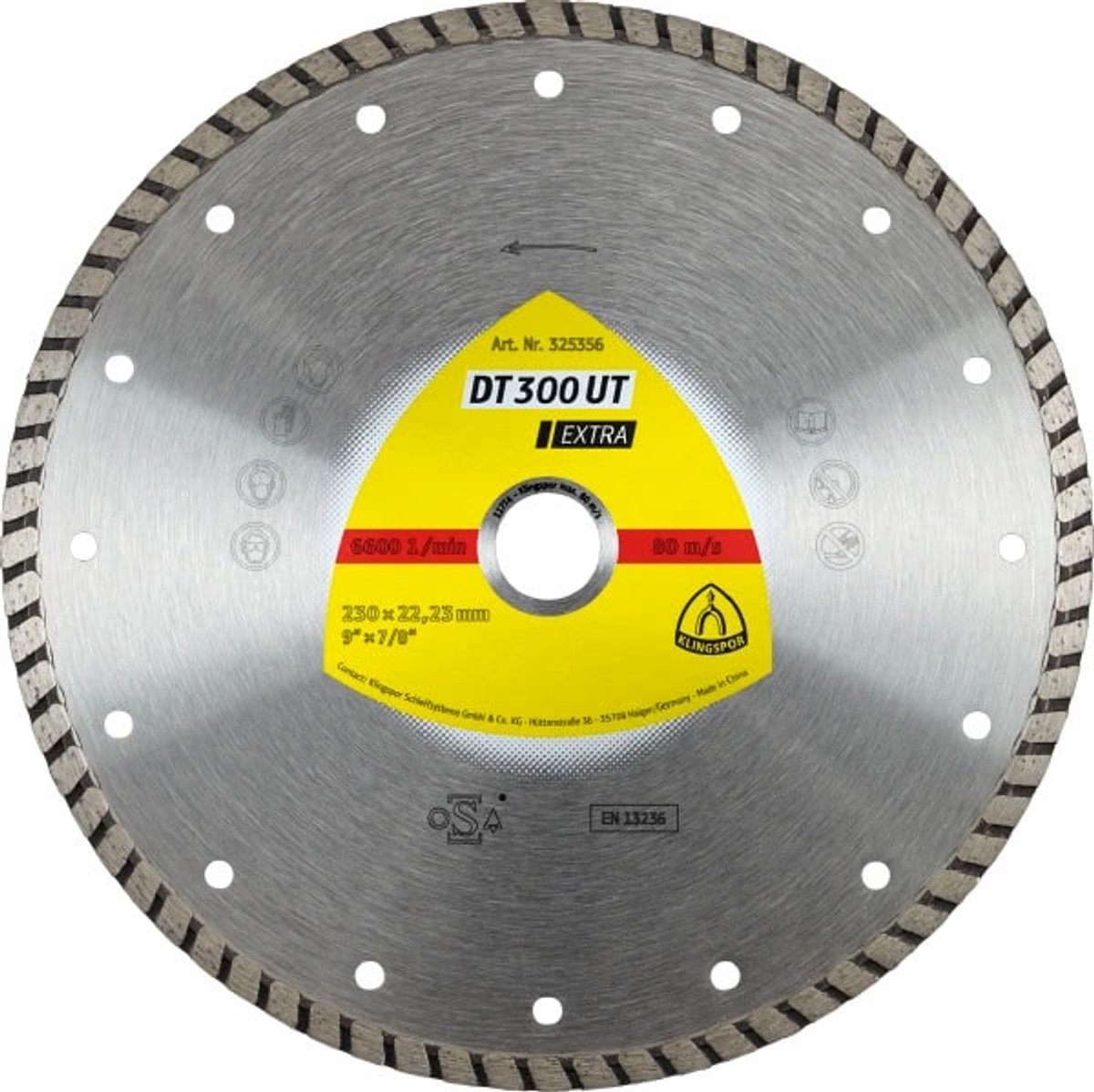 KLINGSPOR DT 300 UT EXTRA - Diamantdoorslijpschijf - 125mm - Turbo Segment