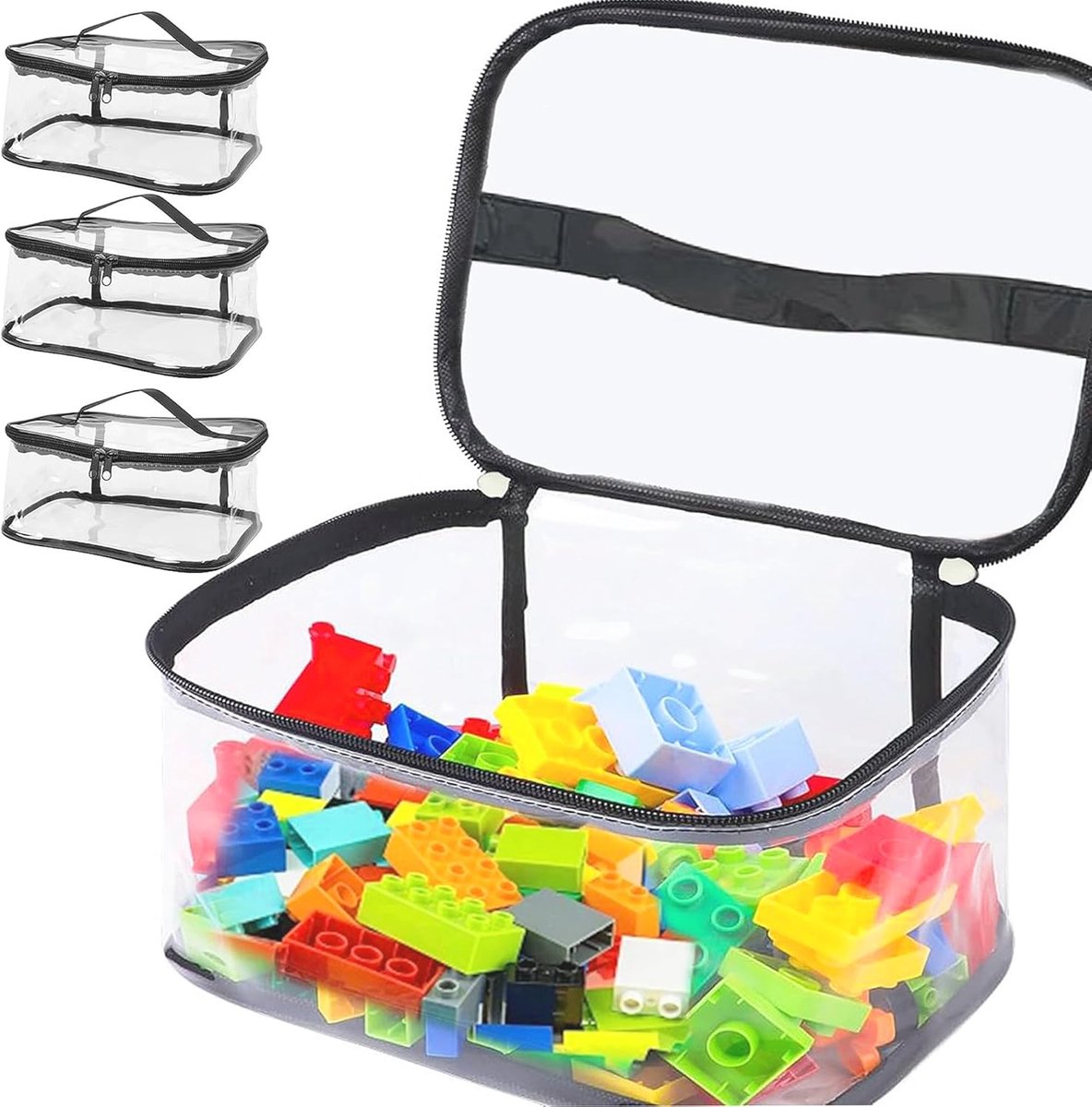 Speelgoed opbergzakken - Rits organizer - Speelgoed opbergen - Waterdicht vochtbestendig - 24 x 175 x 13 cm - Transparant