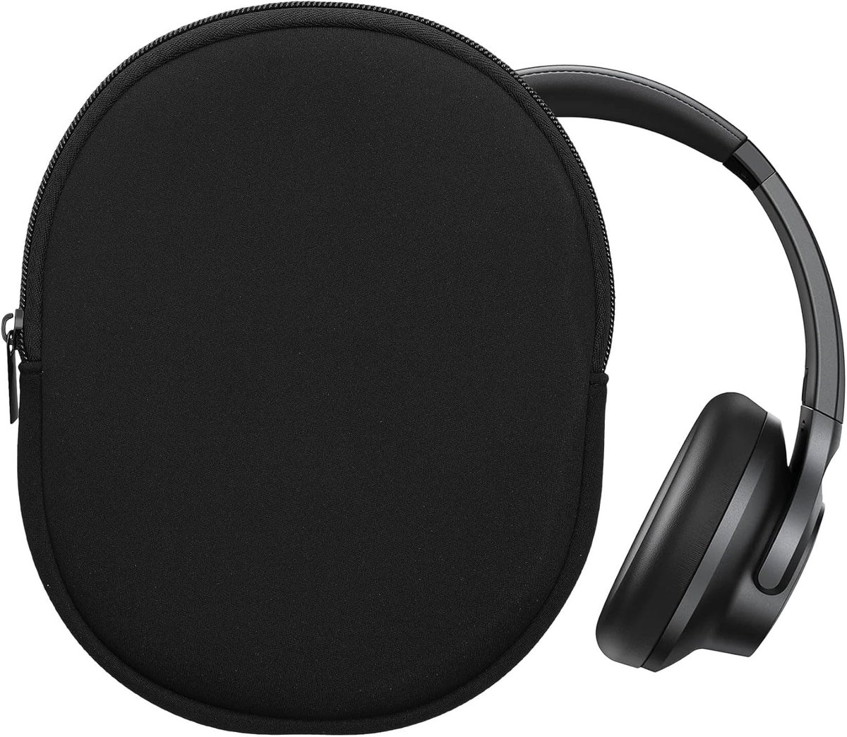 Beschermhoes Koptelefoon - Hoes voor Headset - Veilig Transport - Gemaakt van Neopreen - 24 x 19 cm - Zwart