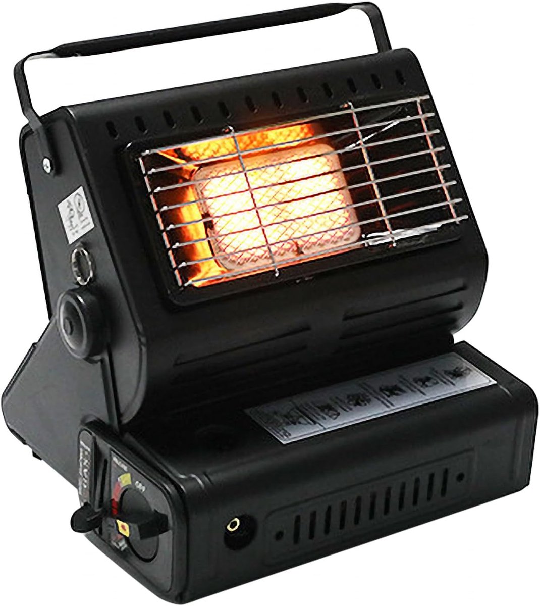 Elektrische warmtestraler - Buitenverwarming Terrasverwarming - Verwarmen Binnen Buiten - Twee Verwarming Modi - 25x29x25 cm - Zwart