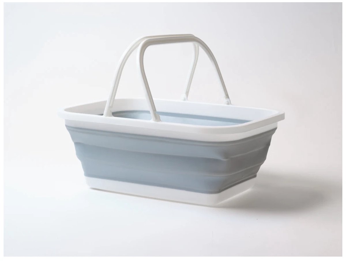 Happy Rhino - Wasbak Opvouwbaar 16Ltr X 18,5cm - Afwasbakken - Grijs/Wit - 0.8kg - 46 x 34,2 cm