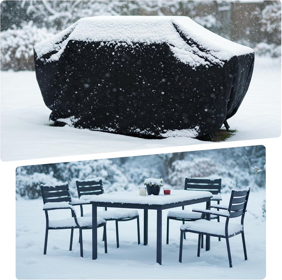 Tuinmeubelhoezen - Terrastafelstoelhoes - Meubelen Beschermen - Scheurbestendig 420D Oxford - 250 x 45 x 90 cm - Zwart
