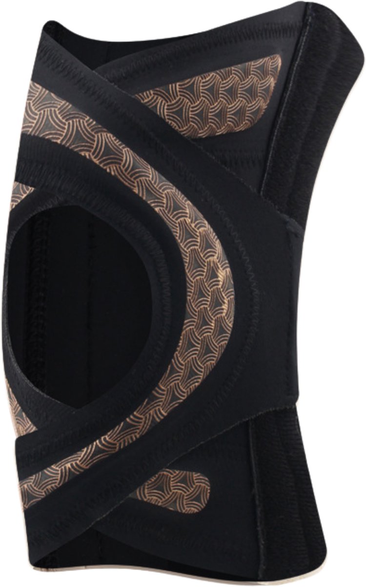U Fit One 1 Stuk Fold Over Knie Brace - Knee Sleeves - Kniebeschermers - Knieband - Knee Support & Bandage - Sportbrace - Zwart - Maat XL