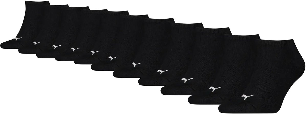 Puma 11-Paar Sneaker sokken Soft Cotton Voordeelverpakking enkelsokken voor dames en heren Puma Copy Zwart
