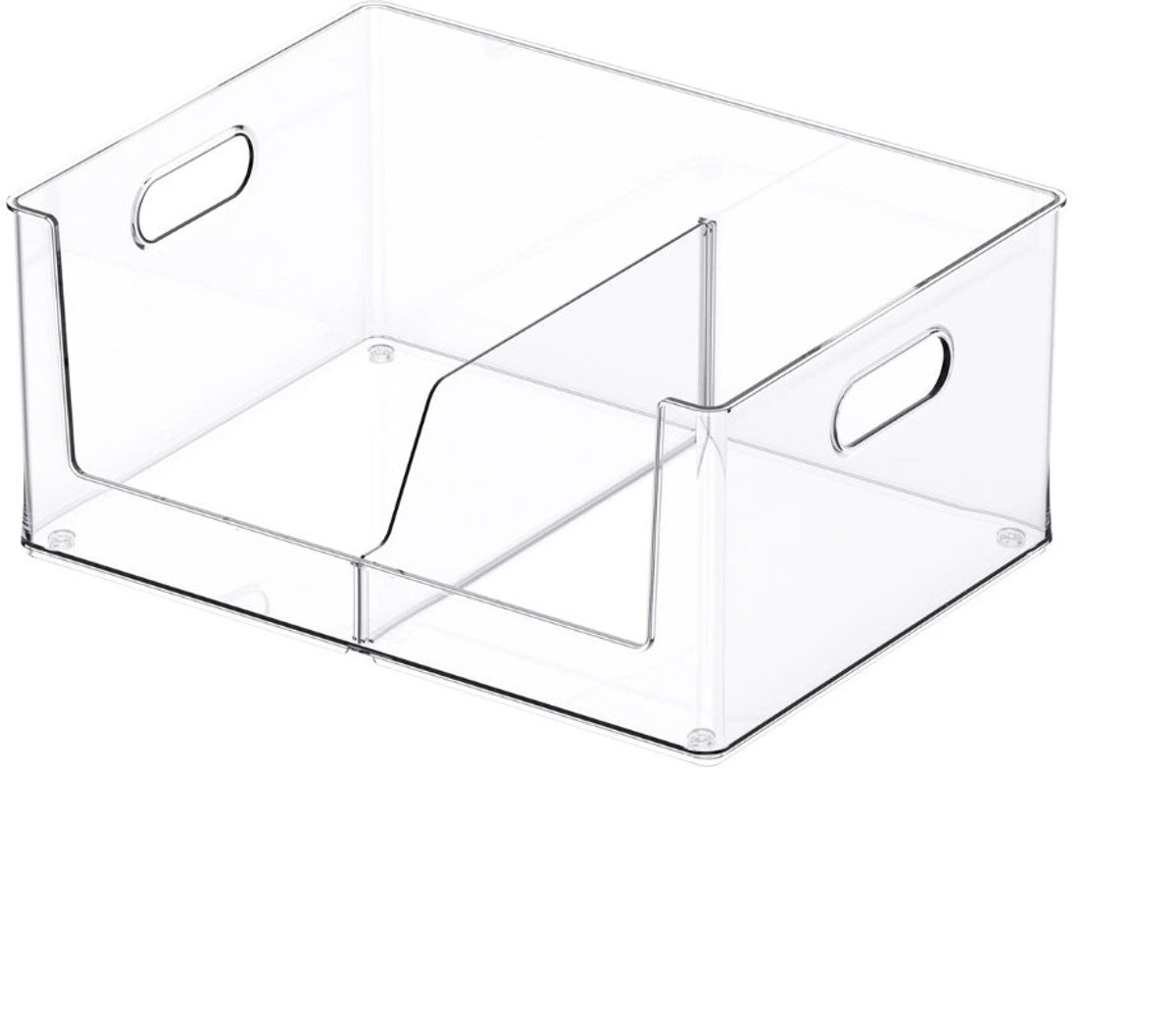 So Clever x Vacane Opbergbak Open Voorkant Large Uitneembare verdeler - Transparant - Stapelbaar | Anti-slip
