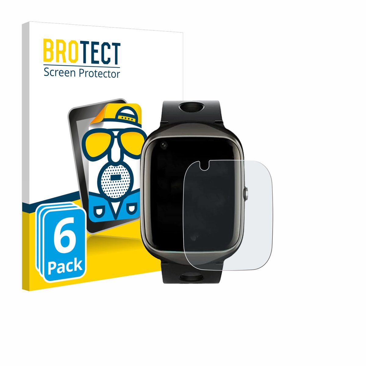 BROTECT - Screenprotector voor ABUBU SmartWatch PBL2 - Folie Beschermfolie matte 6 Stuks