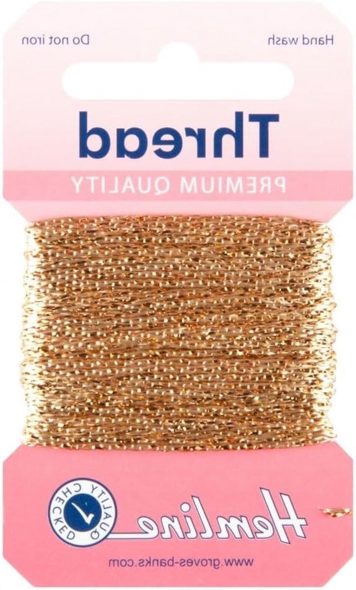 Hemline Glitter Naai- en vlotdraad (10m) Licht Goud
