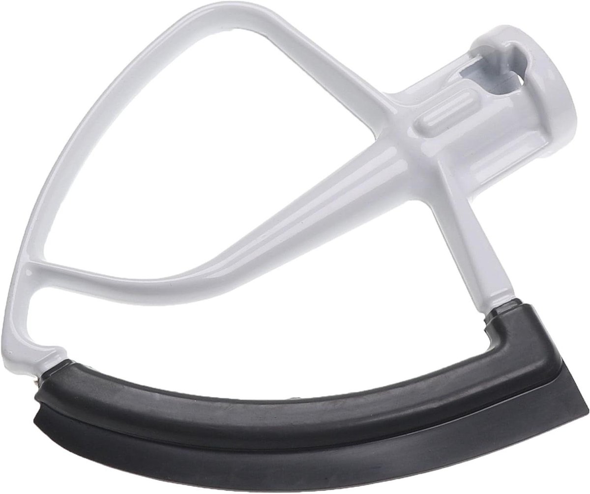 Mixer Accessoire - Platte Klopper - Beslag Mengen - Flexibele Rand - 15.5cm Hoog - Zwart Wit