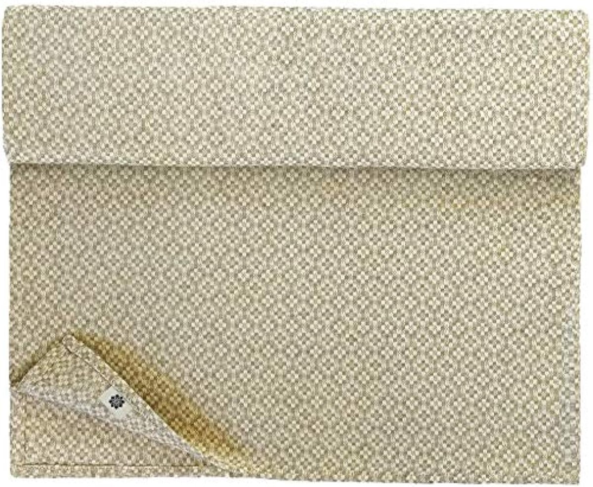 Set Placemats - Tafelmatten Stof - Keuken Eettafel - Wasbaar Machinaal - 30 x 45 cm - Beige Wit