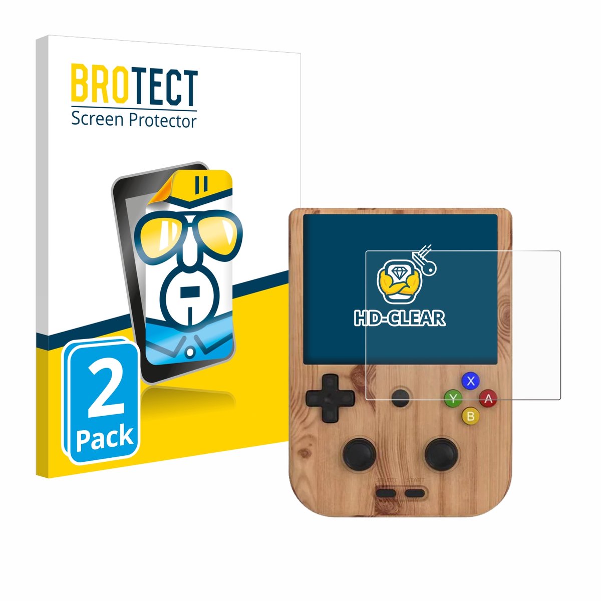 BROTECT - Screenprotector voor Anbernic RG405V - Folie Beschermfolie transparant 2 Stuks