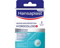 Hansaplast Second Skin Protection Hydrocolloïd XL Pleisters - Hydrocolloïde Wondpleisters - 3 stuks - Waterproof Eilandpleister - 72+ uur fixatie