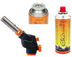 Elico RK-3104D Serie - Gasbrander Set - Piezo-elektrische Ontsteking - Butaan - Kartuis 220g