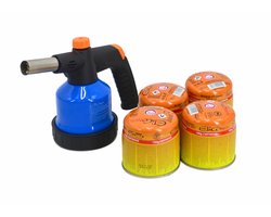 Elico RK-5004 Serie - Soldeerbrander - Piezo Ontsteking - 4 Gaspatronen - Butaan/Propeaan