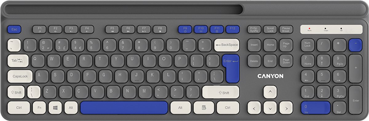 Canyon HKB-W03 - Draadloos Toetsenbord - Grijs
