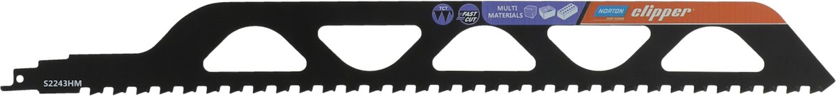 Norton Clipper S2243HM Serie - Reciprozaagblad - 455mm - Widia Tanden - Voor Beton en Baksteen