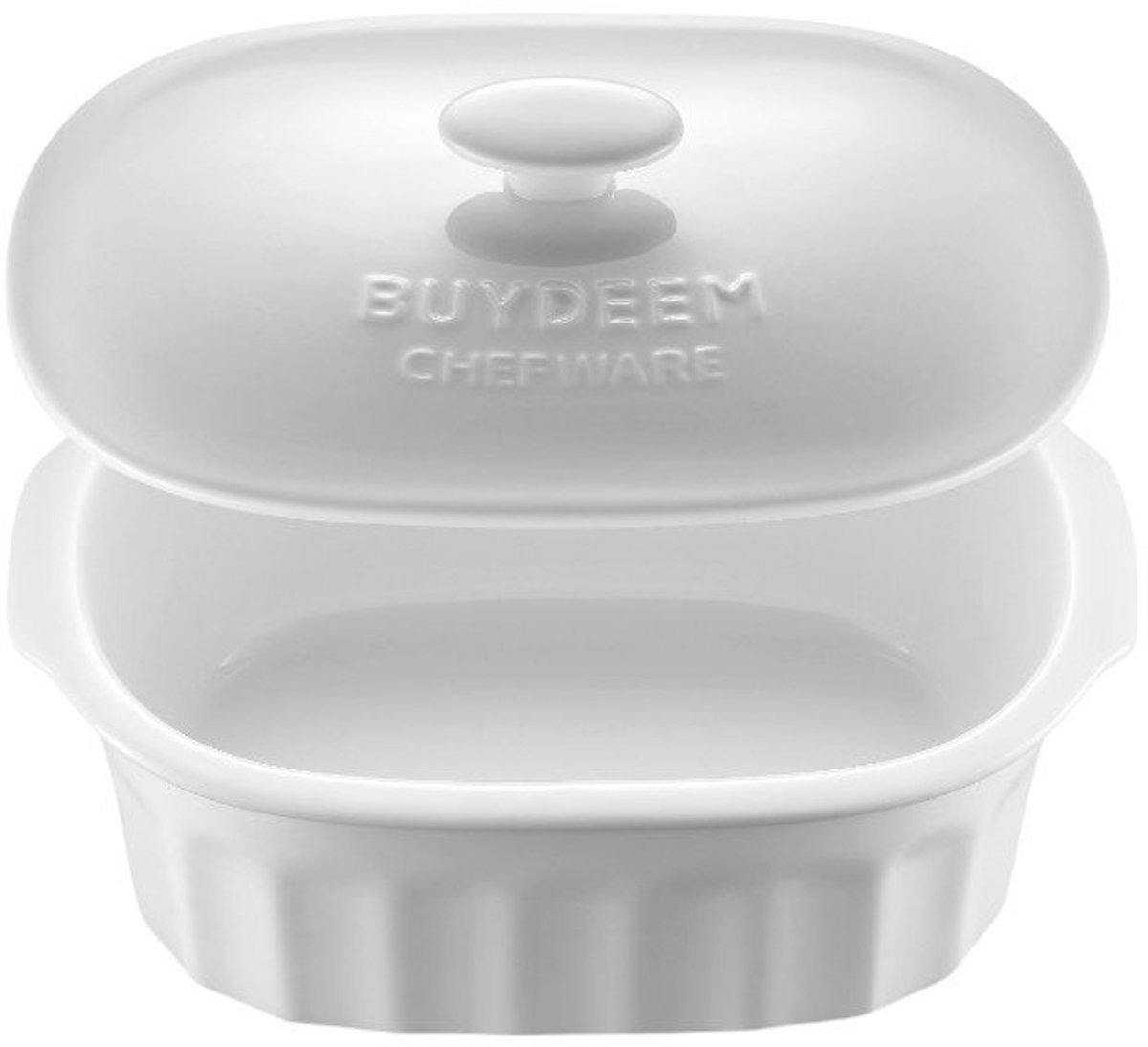 Buydeem CT1005 - Keramisch Stoomschotel - 2L - Wit - Hittebestendig