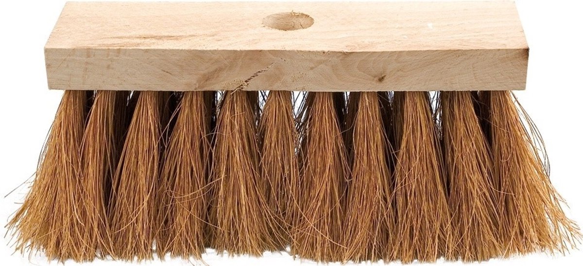 Vorel - Teerborstel - 195mm - Natuurlijke Kokosvezel - Houten Handvat