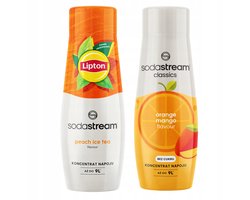 SodaStream - Limonadesiropen - Lipton Peach en Orange Mango Zero - 2 stuks