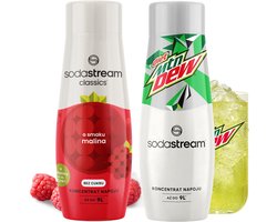 SodaStream Syropy - Malina Zero + Mountain Dew - Zuurvrij - Duo Verfrissing