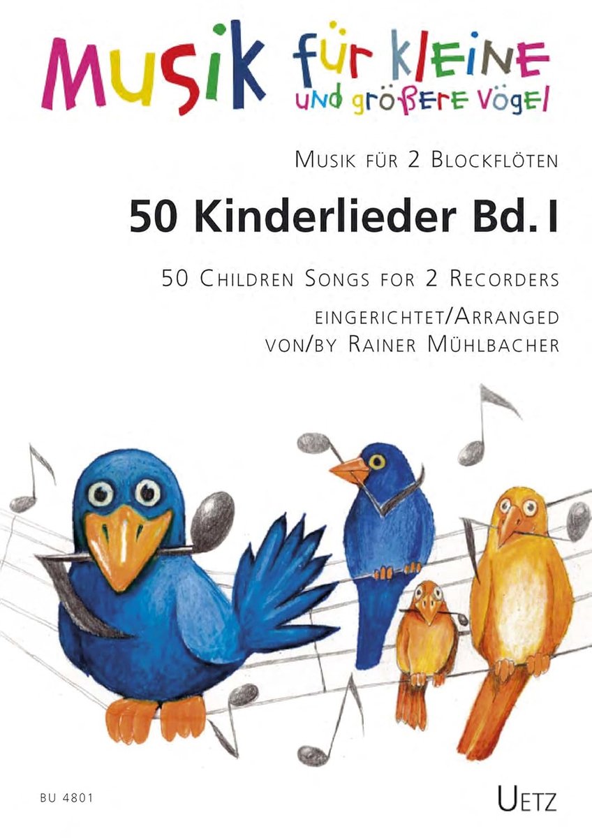 Kinderliedjes Blokfluit - Muziek Noten - Samen Spelen - Twee Stemmig