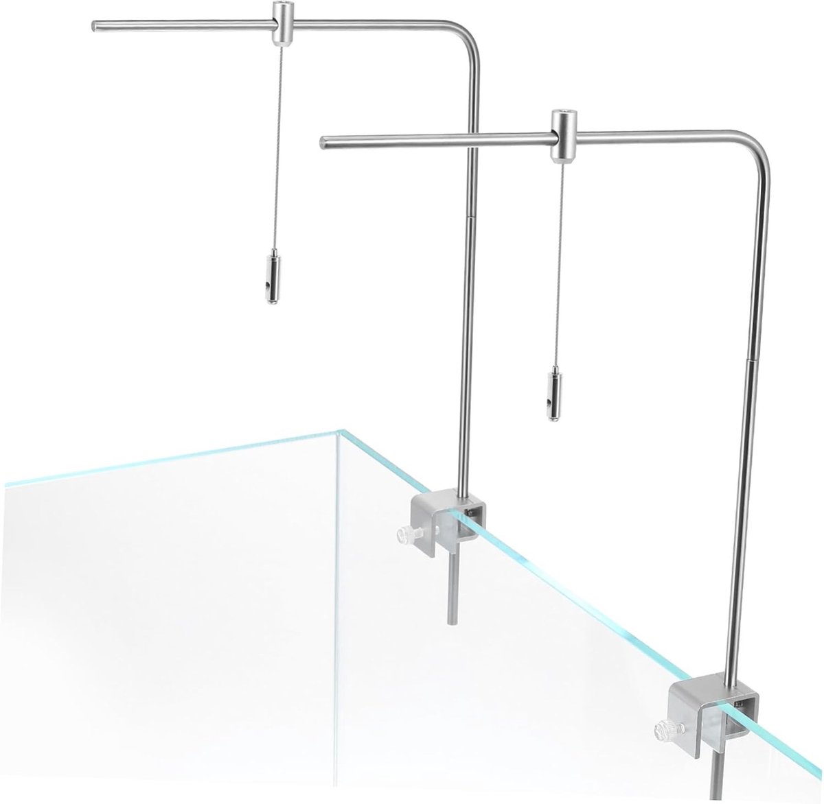 Aquarium Licht Rek - Hangbeugel Tank - Verlichting Ondersteunen - Verstelbare Lengte - 40x25cm - Zilver