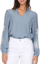ONLY - ONLNEW MALOU L/S EMB TOP WVN CS Dames Top