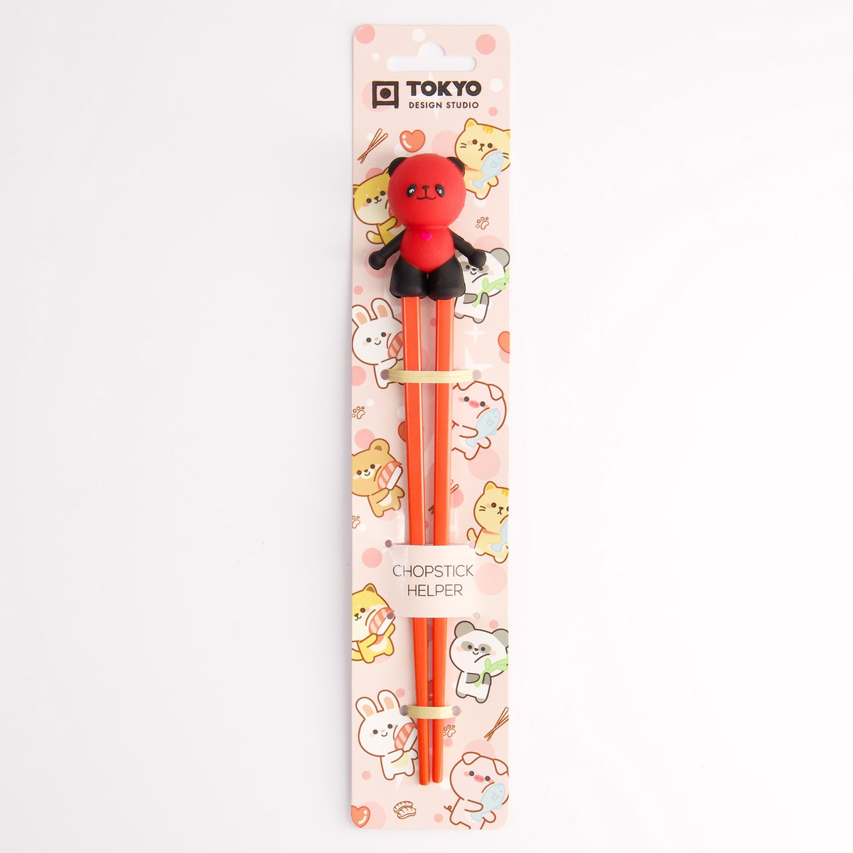 Tokyo Design Studio – Kinder Eetstokjes Panda – Rood – 22 cm