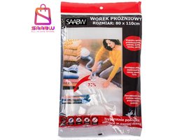 Vacuüm Opbergzak 80x110 cm – Space Saver Bag voor Kleding & Dekens – Lucht Vacuüm Zak – vacuumzakken – vacuumzakken kleding – dekens vacuüm zak – kleding opbergzak – vacuüm opbergzak groot – opbergzak reizen – 05775